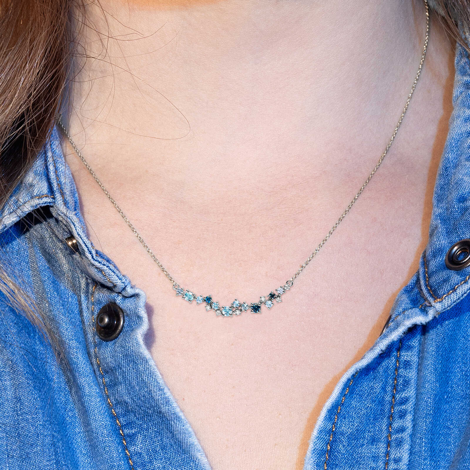 תליון אטלנטיק בשיבוץ ספירים ויהלומים