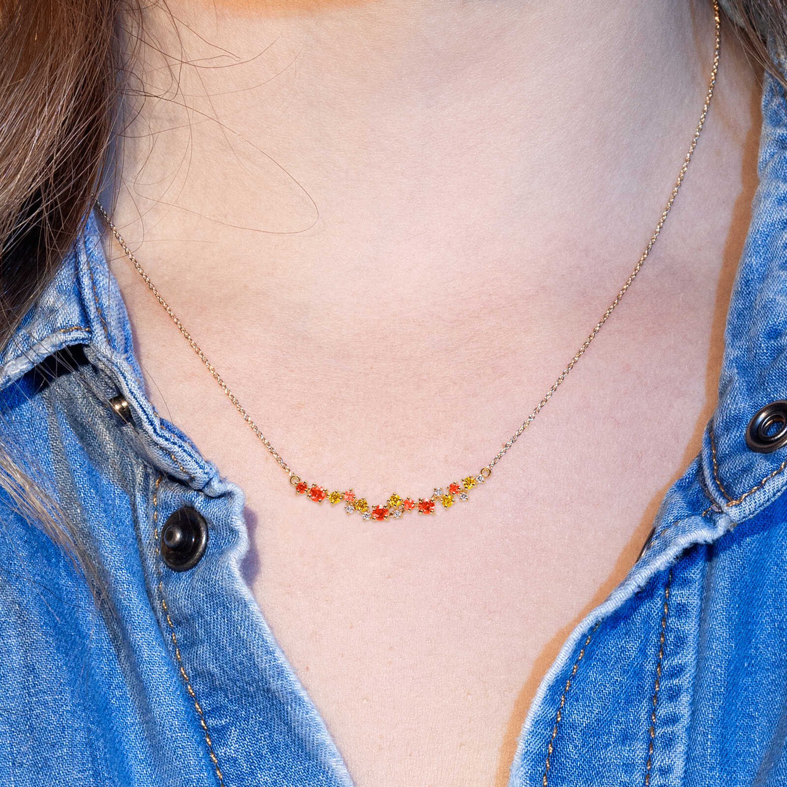 תליון וולקינו בשיבוץ ספירים ויהלומים