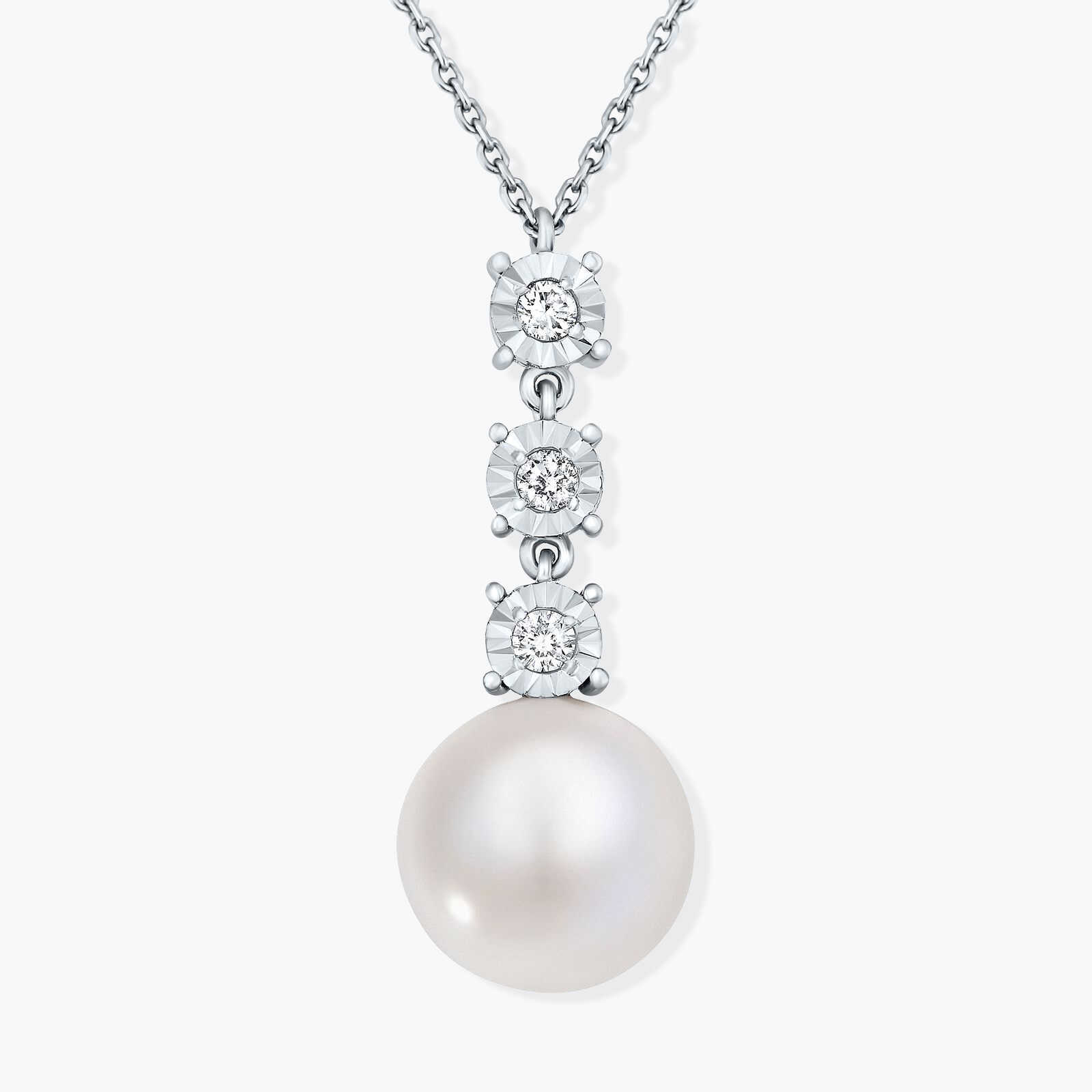 תליון פנינים ויהלומים