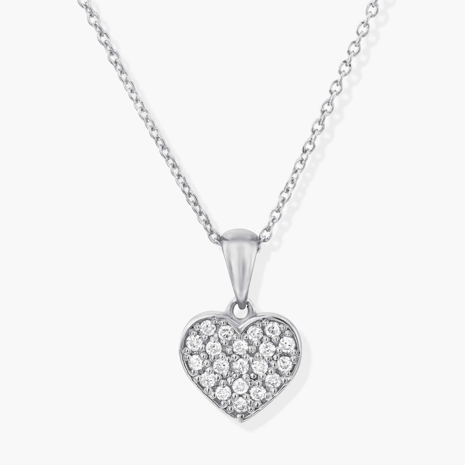 תליון זהב לב משובץ יהלומים