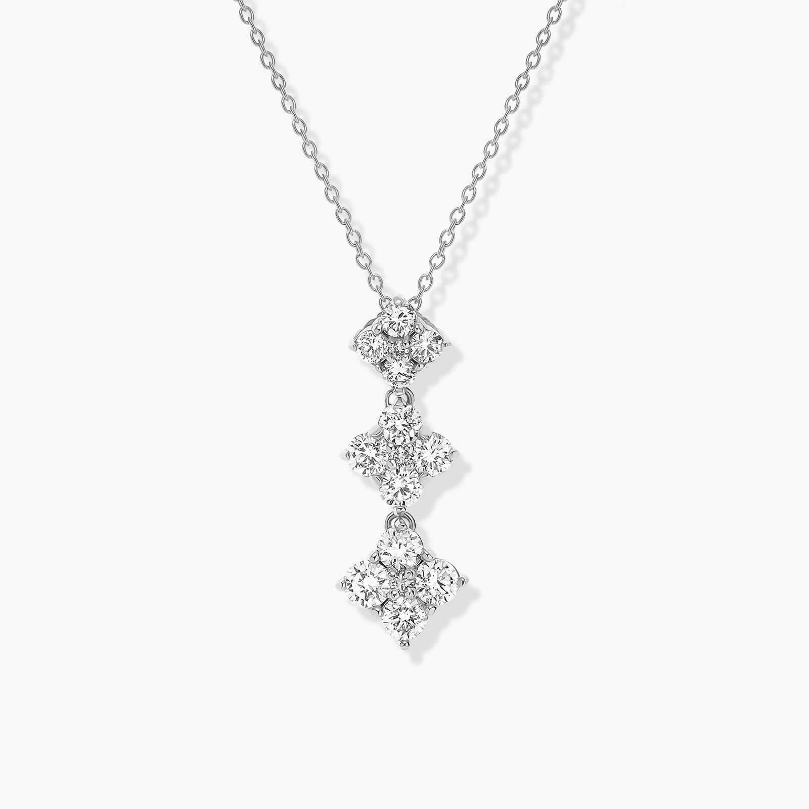 תליון 3 מעוינים בזהב משובצים ביהלומים