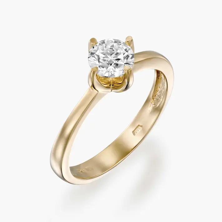 טבעת יהלום סוליטר להצעות נישואין