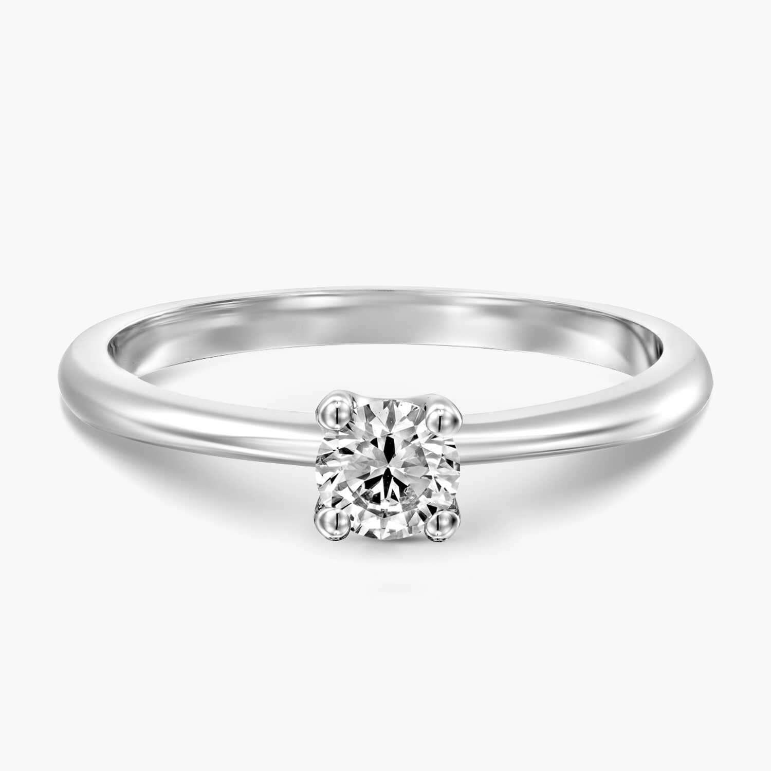 טבעת זהב סוליטר משובצת ביהלום מנצנץ וטבעי