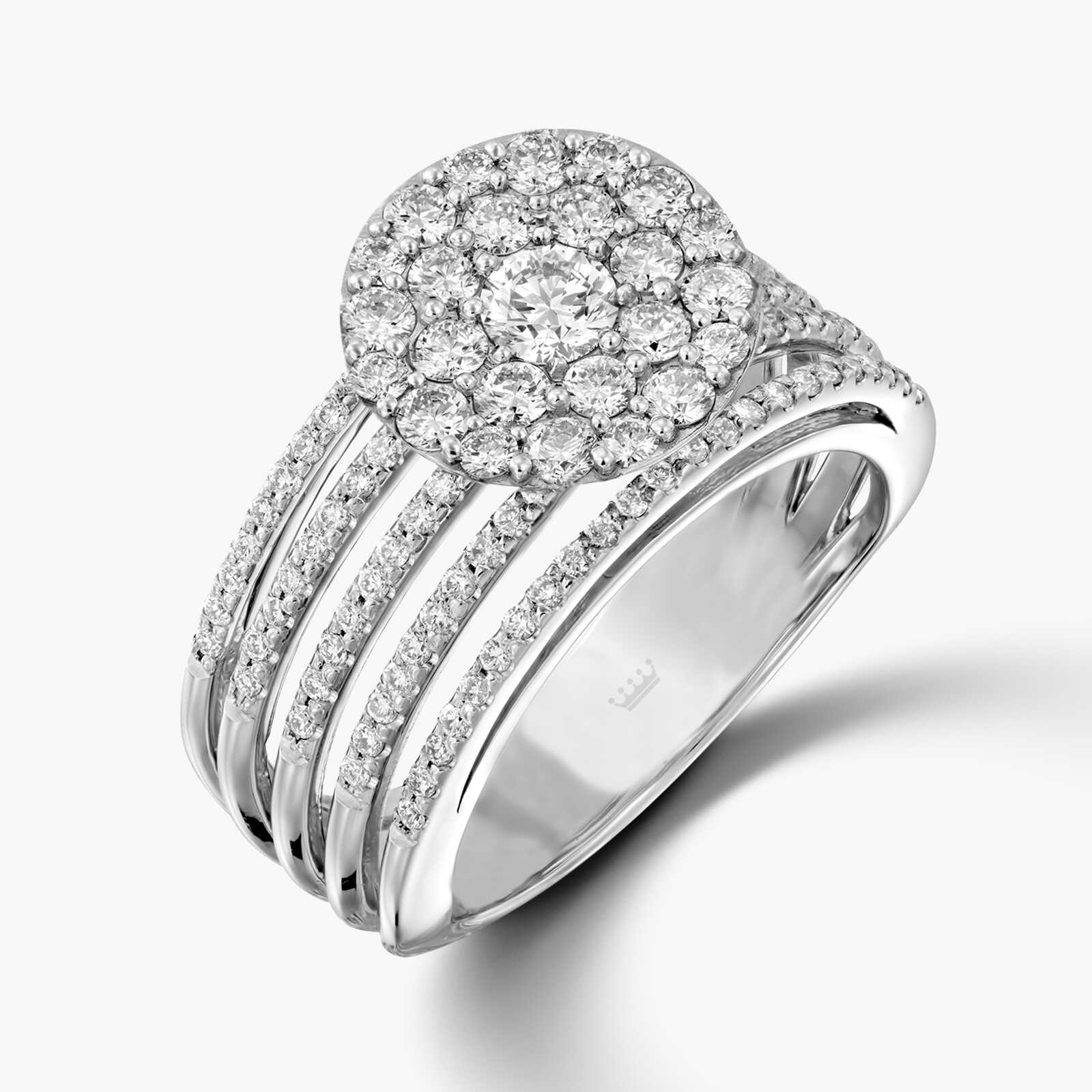 טבעת זהב משובצת 145 יהלומים