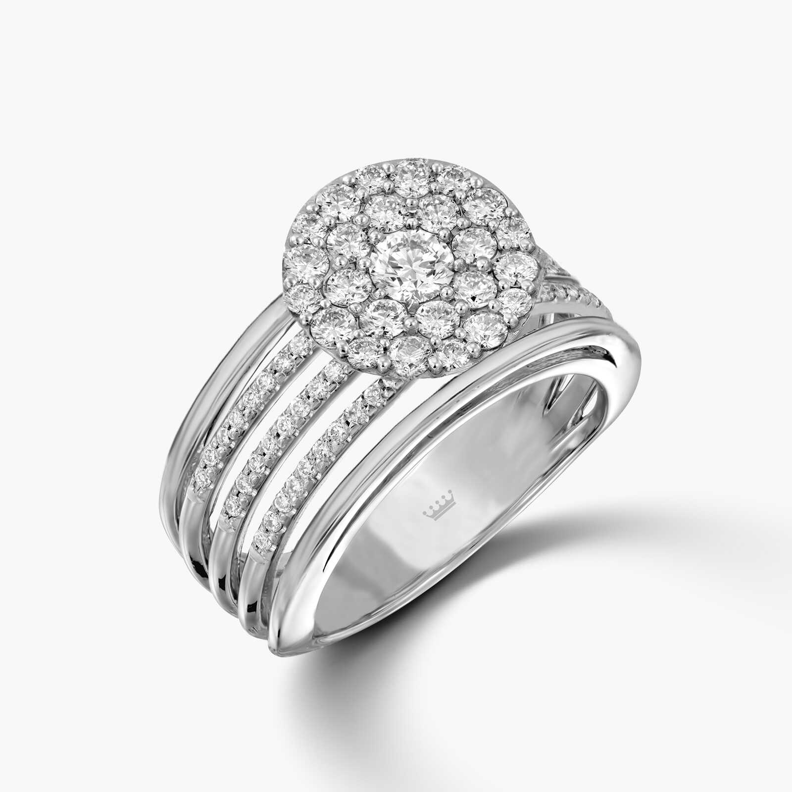 טבעת זהב משובצת יהלומים