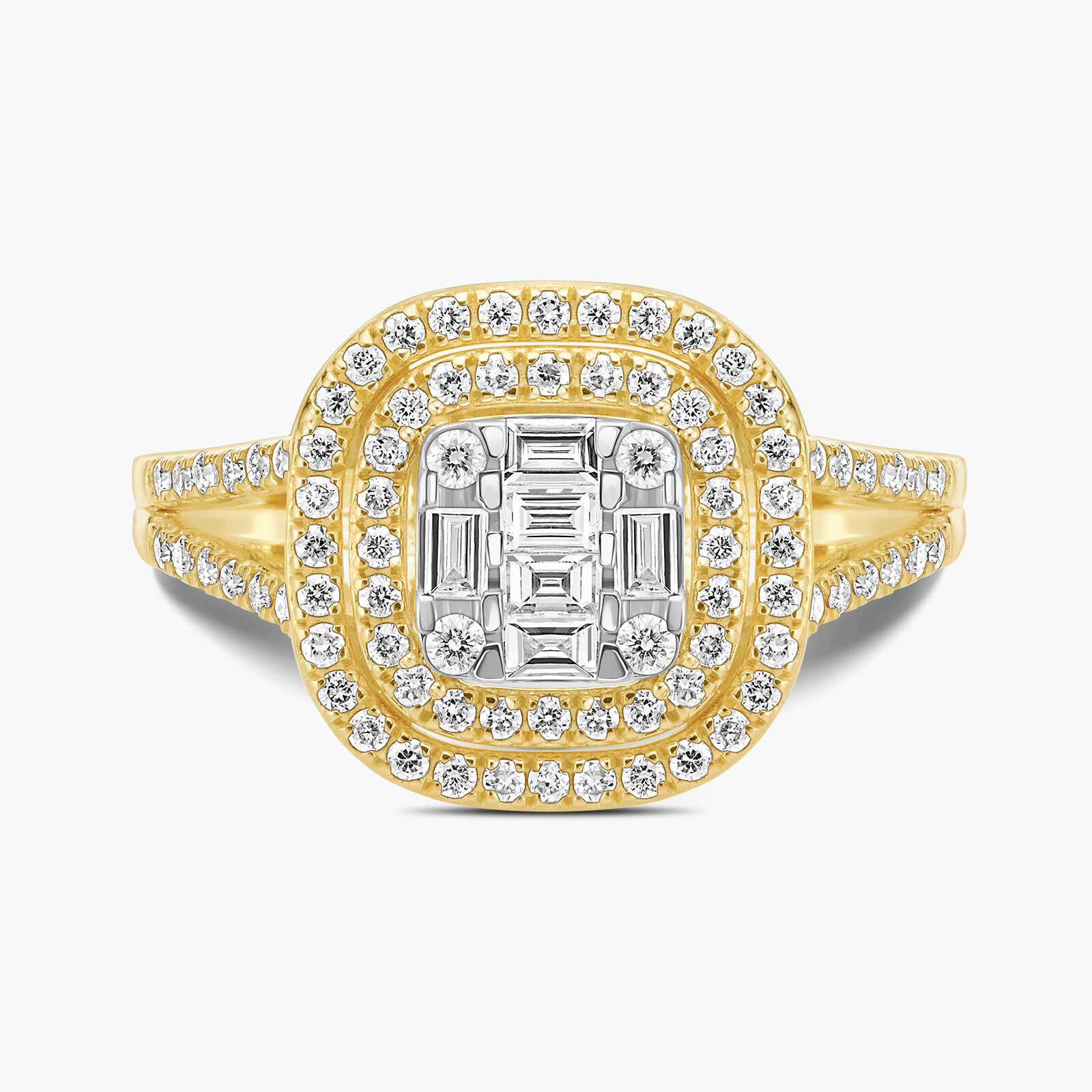 טבעת 100 יהלומים