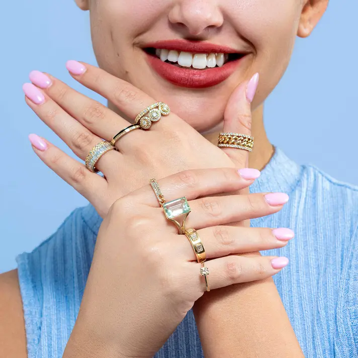 טבעת שלושת מעגלי היהלומים