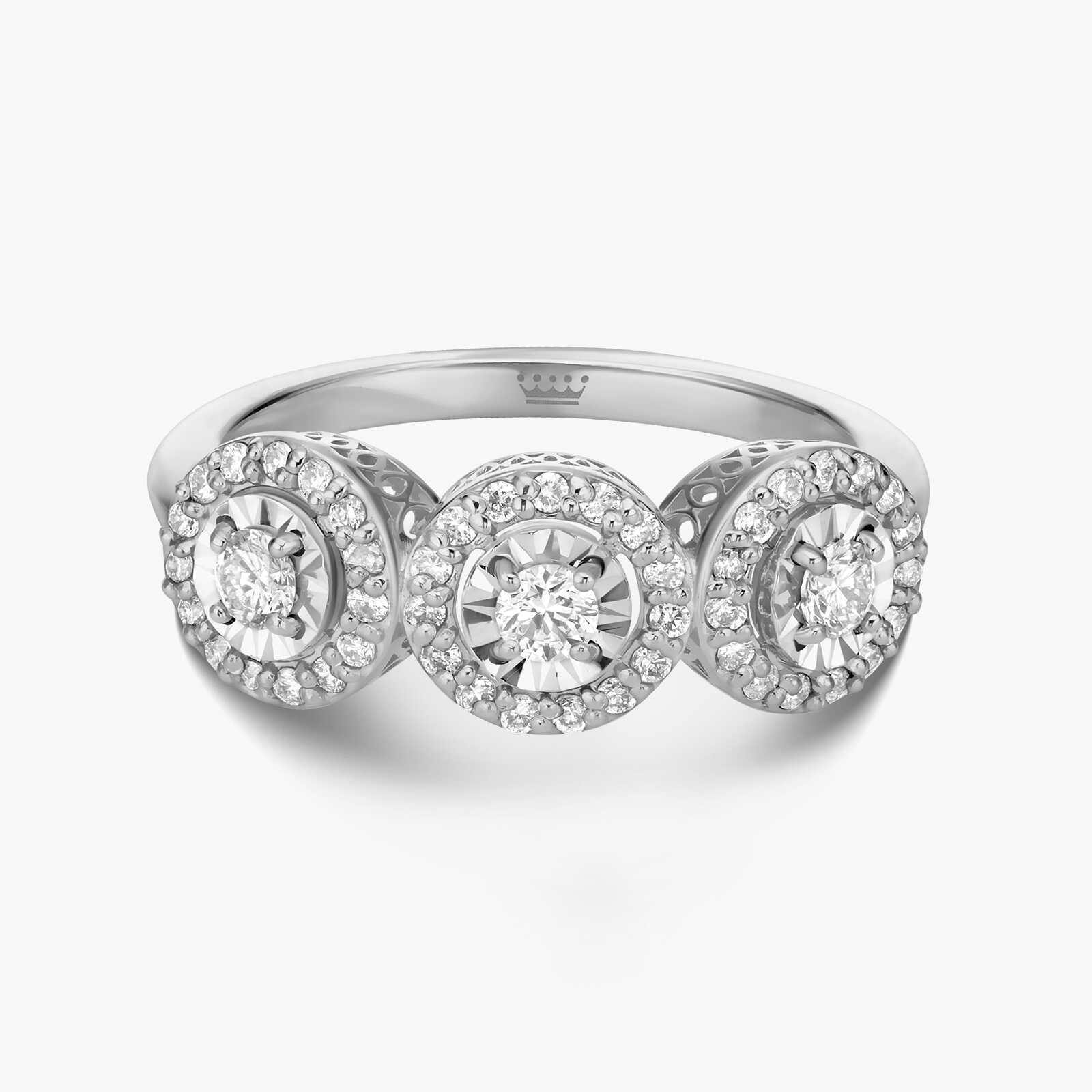 טבעת שלושת מעגלי היהלומים