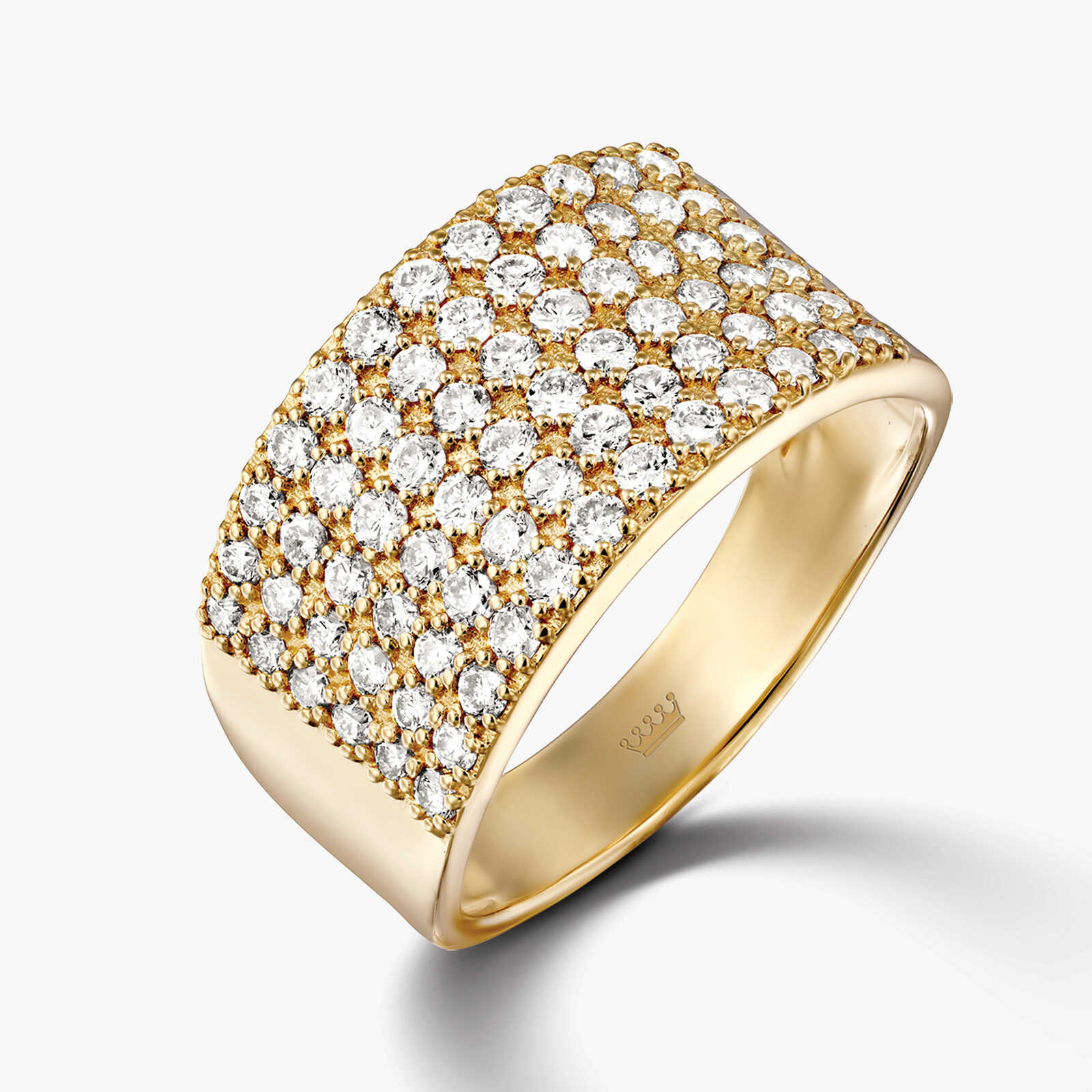 טבעת זהב משובצת קראט יהלומים