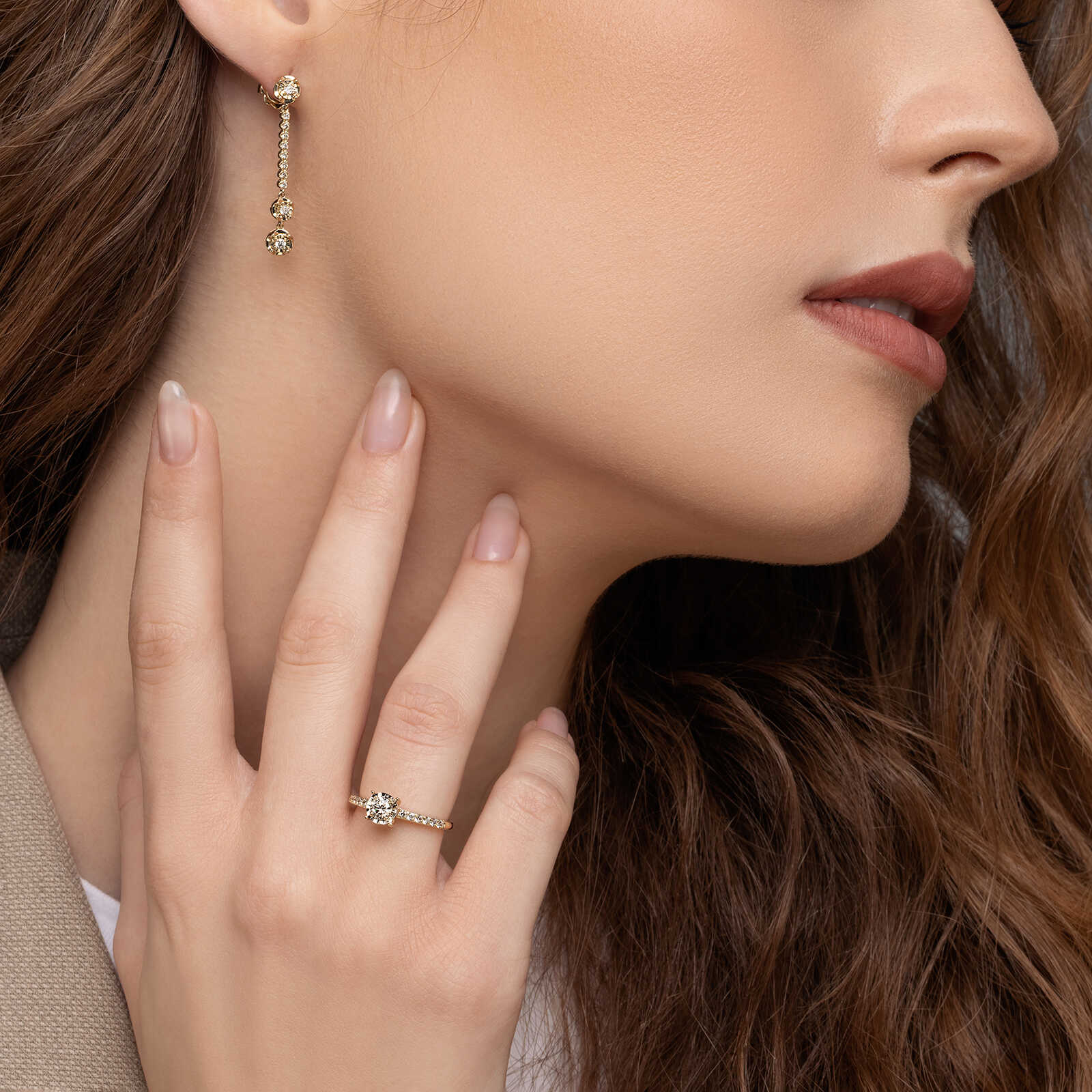 עגילי יהלומים ביילי