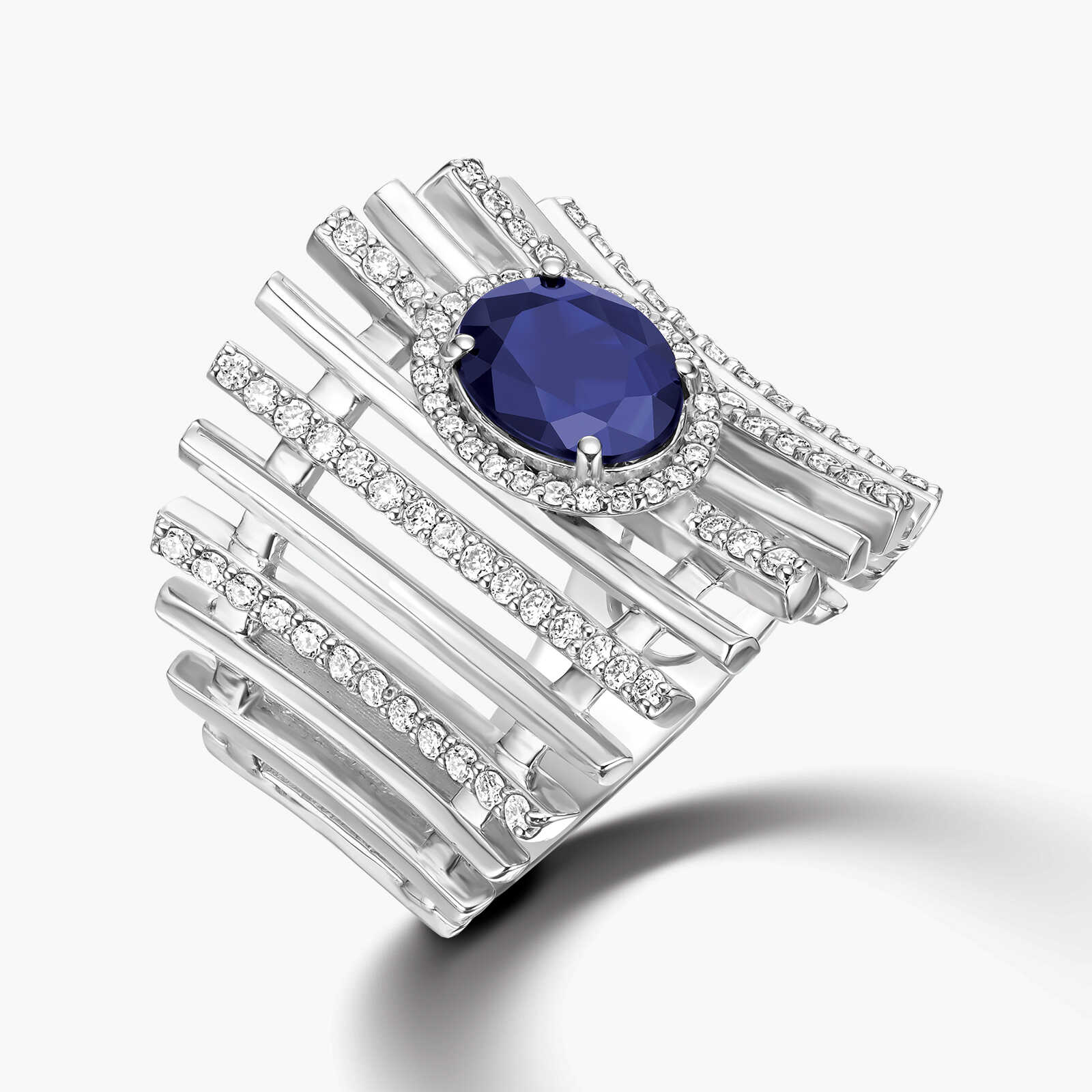 טבעת יהלומים & ספיר sunlight