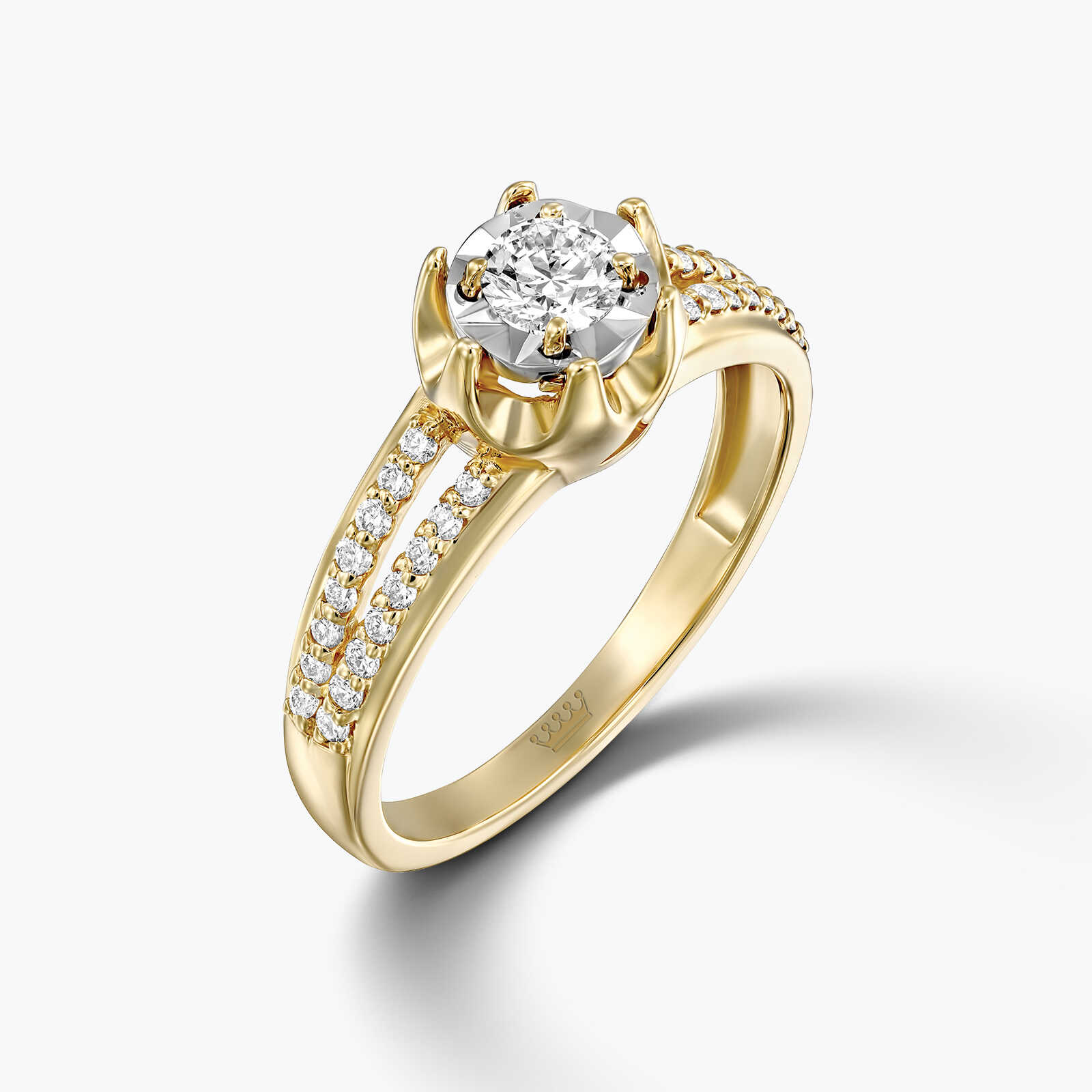 טבעת זהב ויהלומים