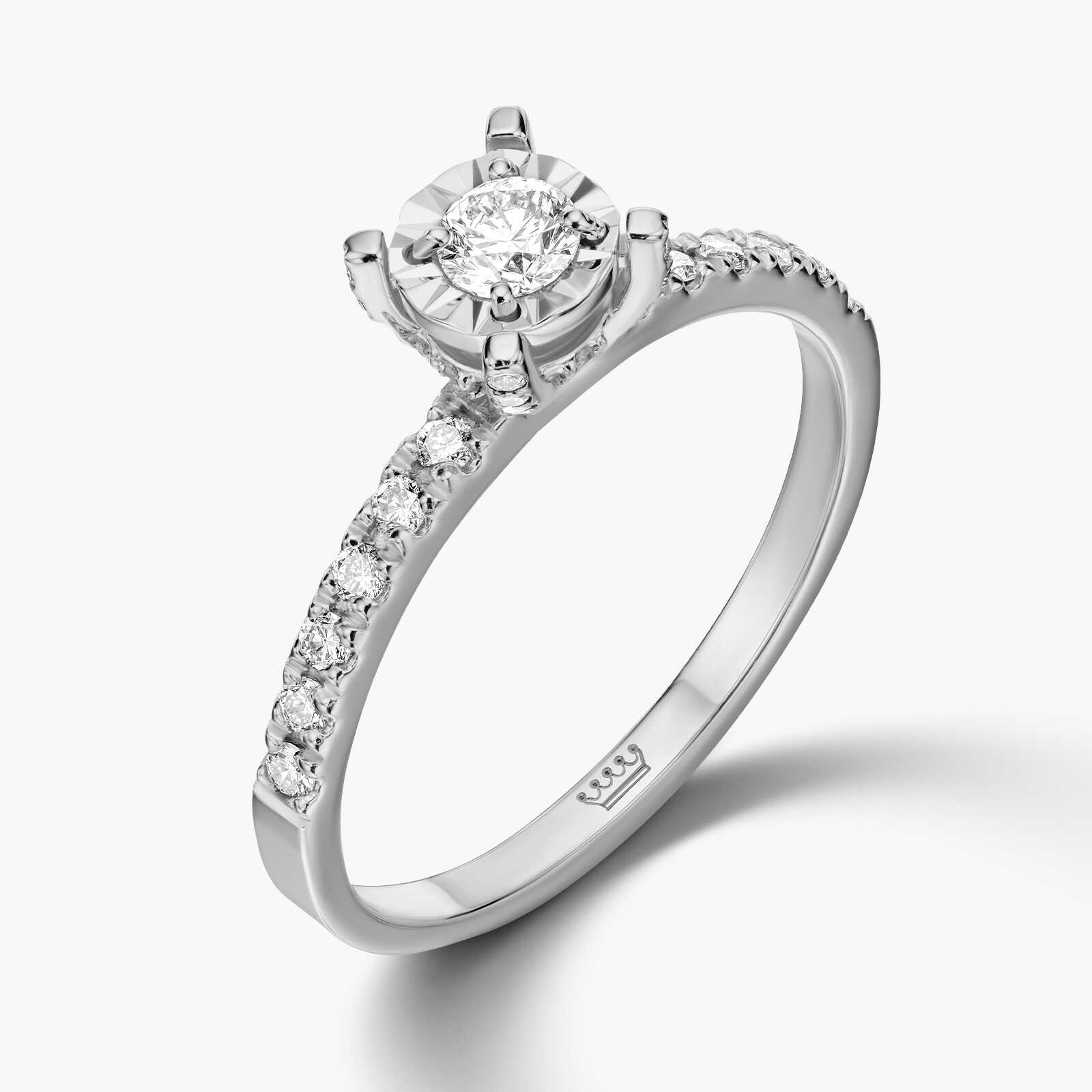 טבעת זהב משובצת יהלומים