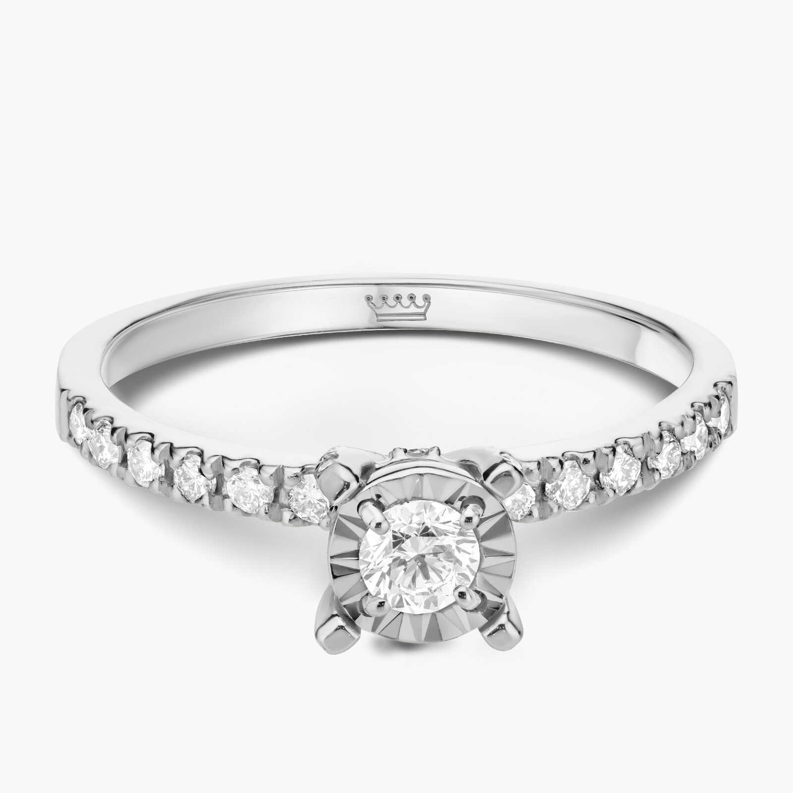 טבעת זהב משובצת יהלומים