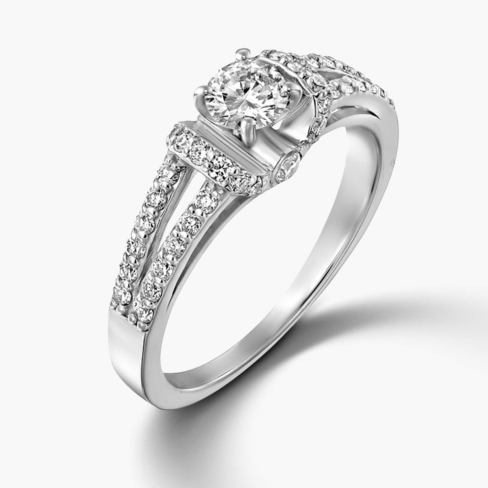 טבעת זהב משובצת יהלום מהמם