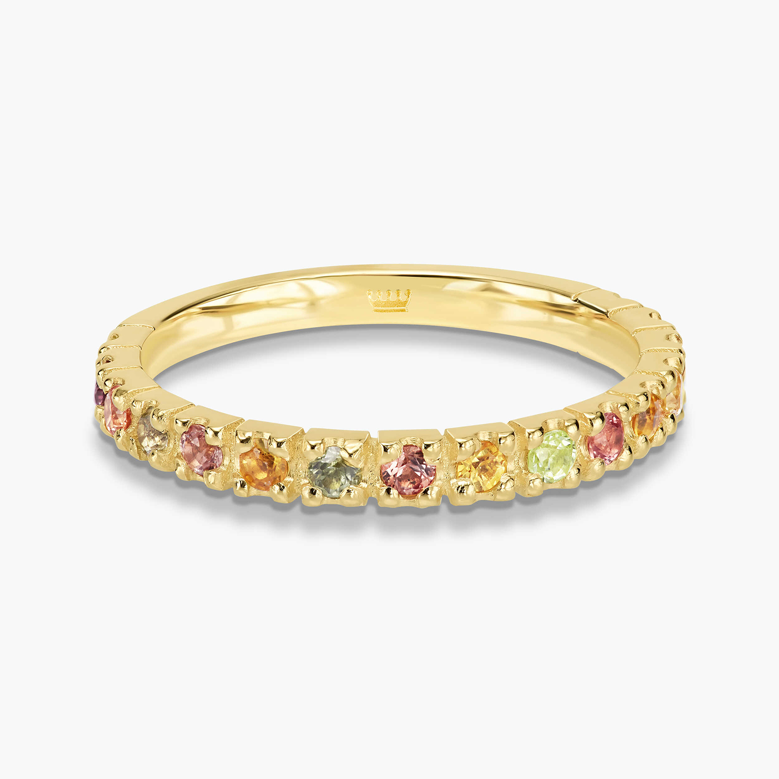 טבעת ספירים RAINBOW דקה