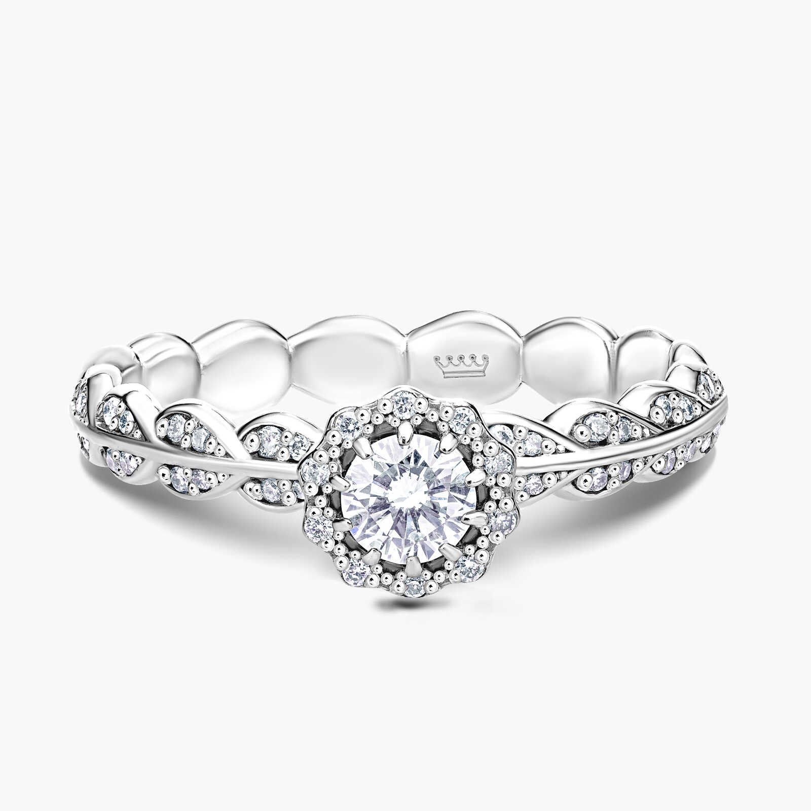 טבעת זהב סוליטר בעיצוב טיפות זהב