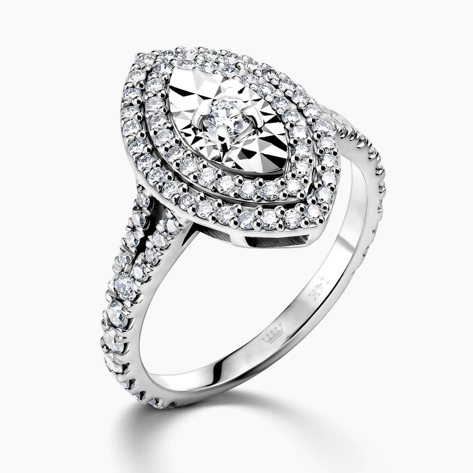 טבעת יהלום טיפת אהבה