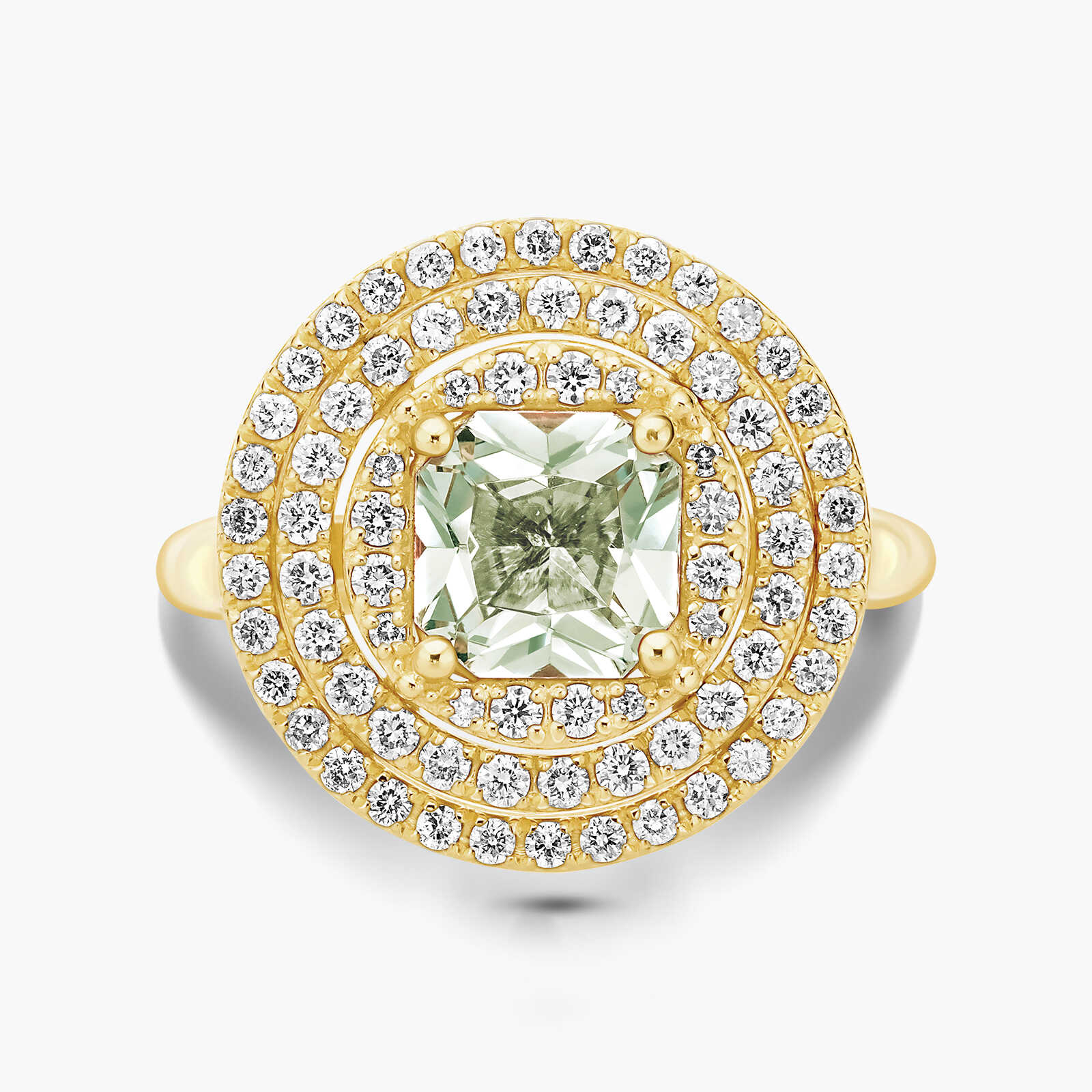 טבעת יהלום LIGHT GREEN CENTER