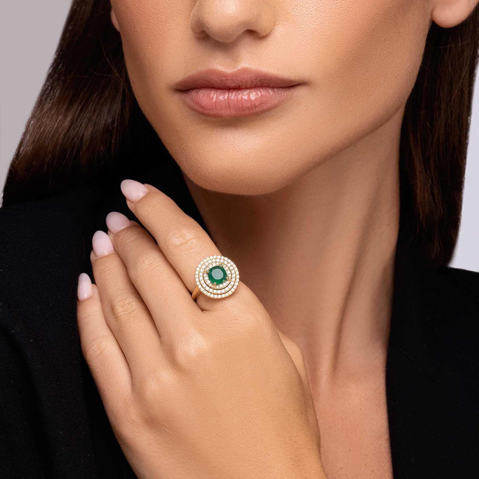 טבעת יהלום GREEN CENTER