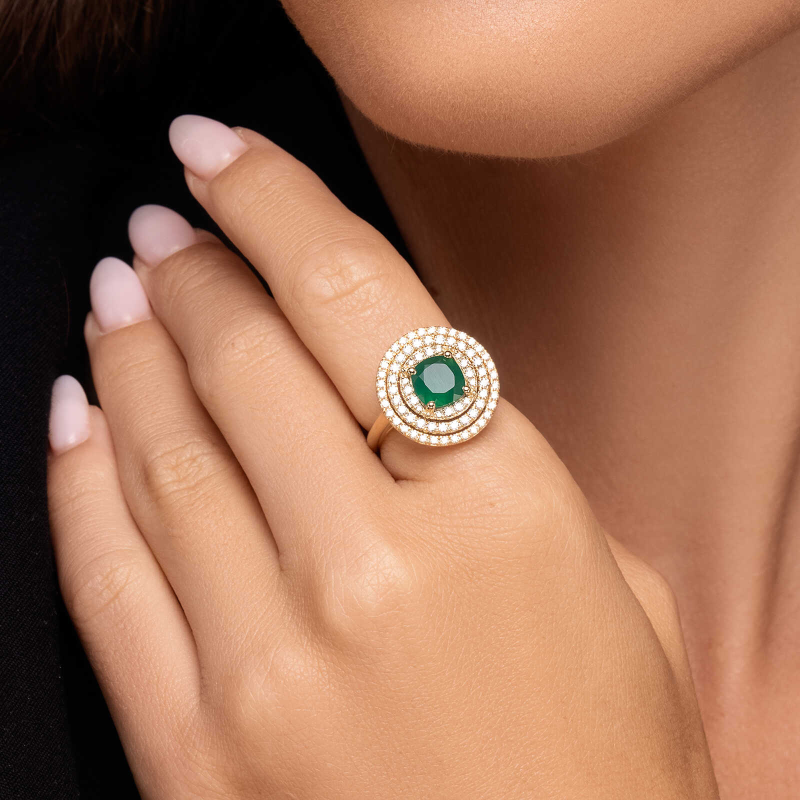 טבעת יהלום GREEN CENTER