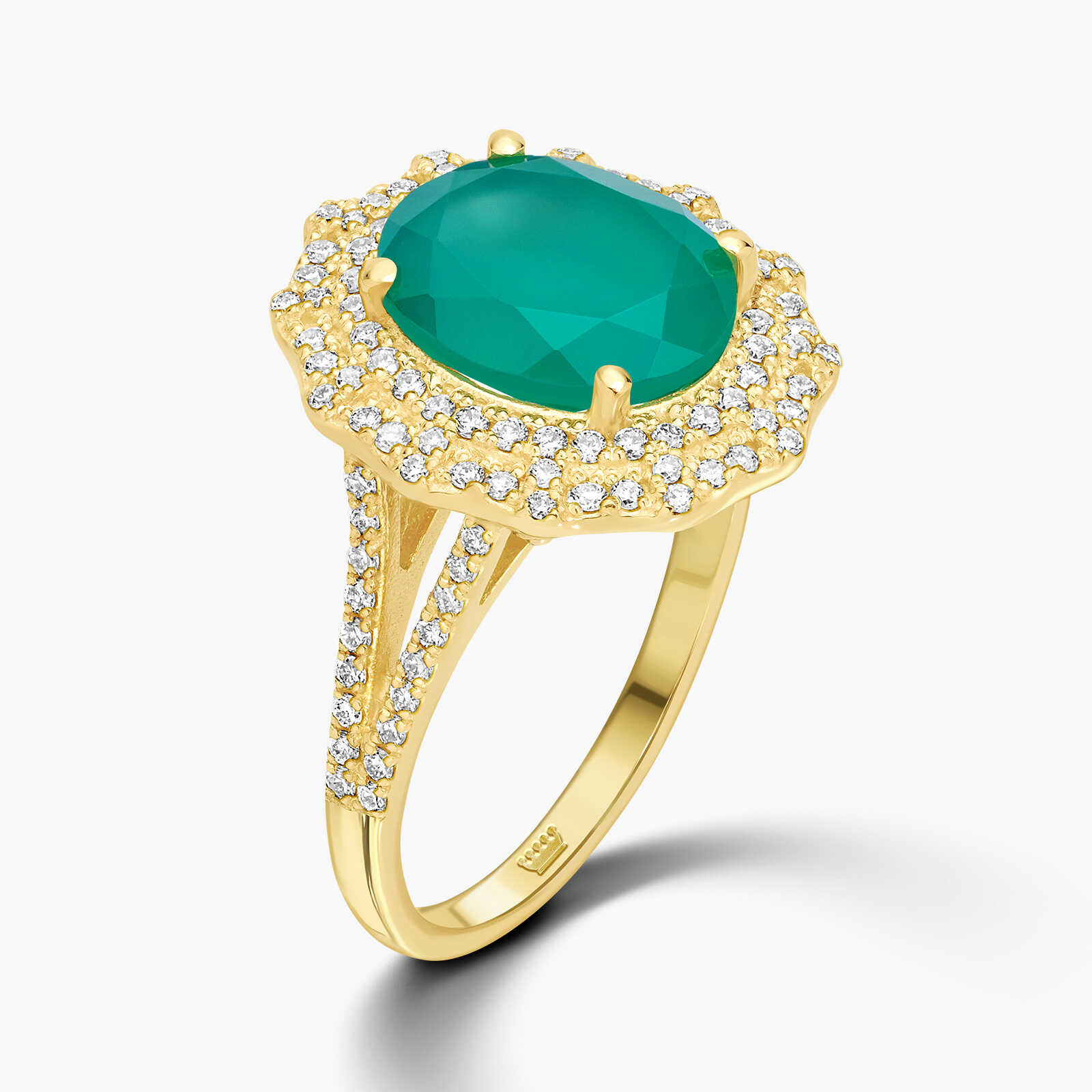 טבעת קאי משובצת אגת ויהלומים