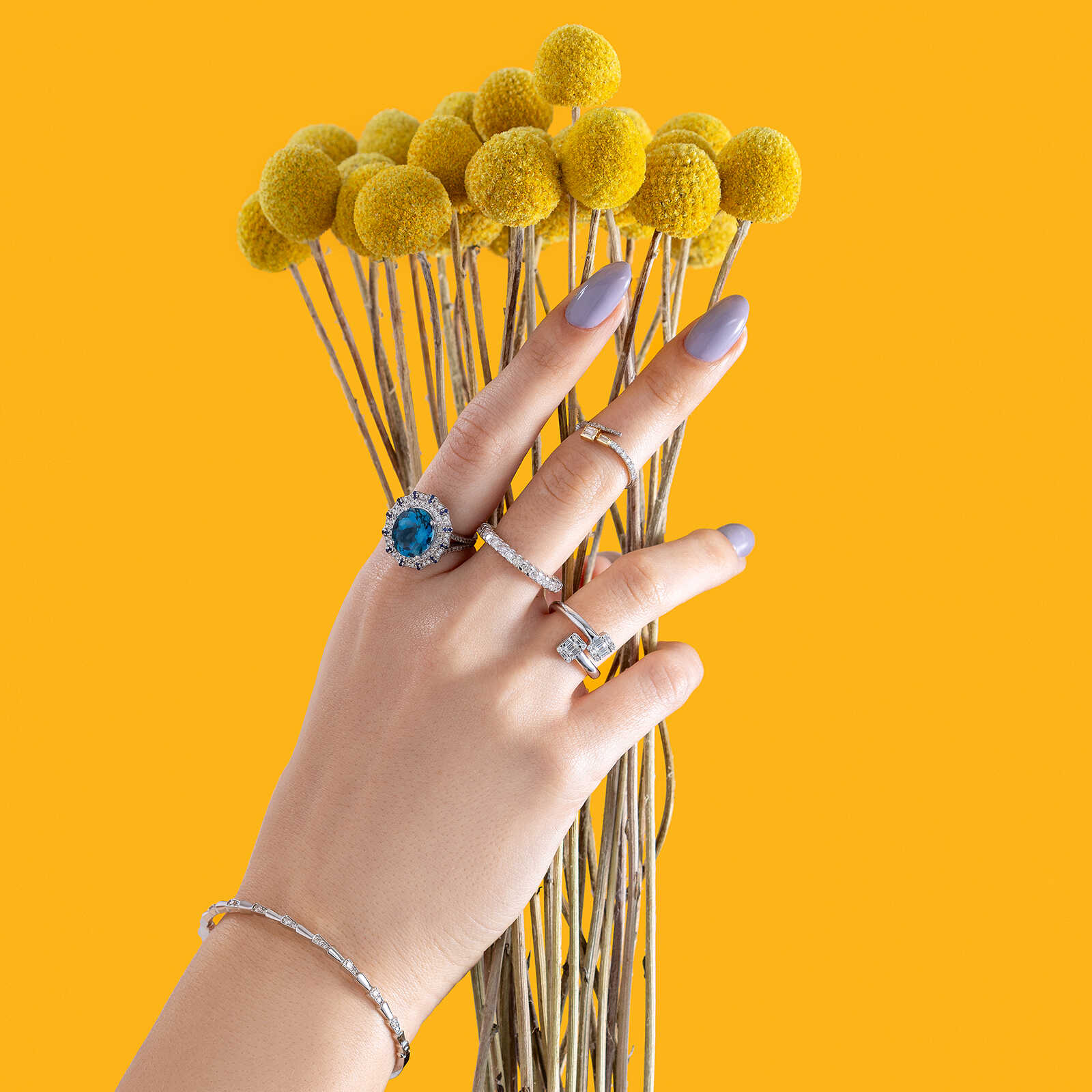 טבעת זהב משובצת יהלומים 360 מעלות