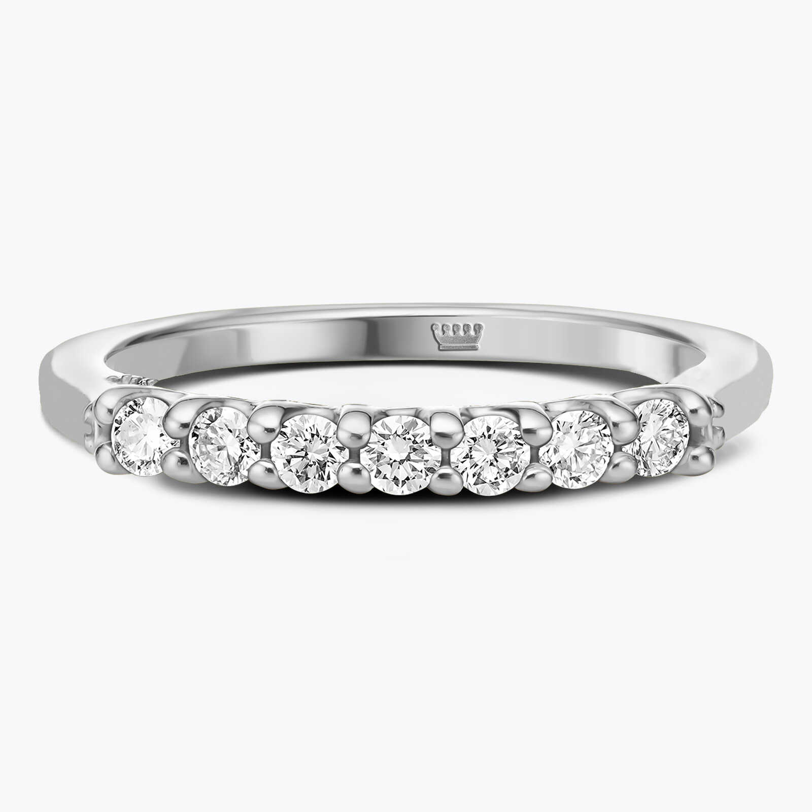 טבעת חצי נישואין משובצת יהלומים