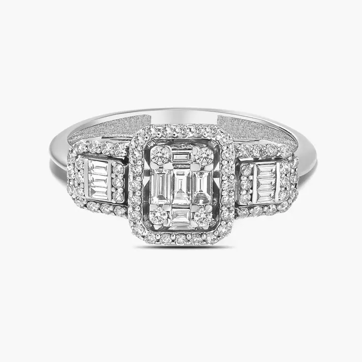 טבעת דייזי משובצת יהלומים