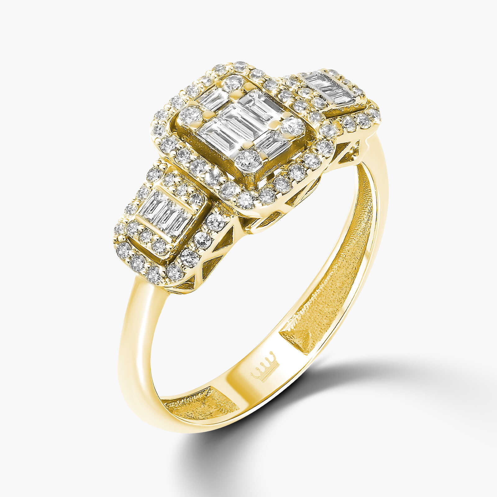 טבעת דייזי משובצת יהלומים