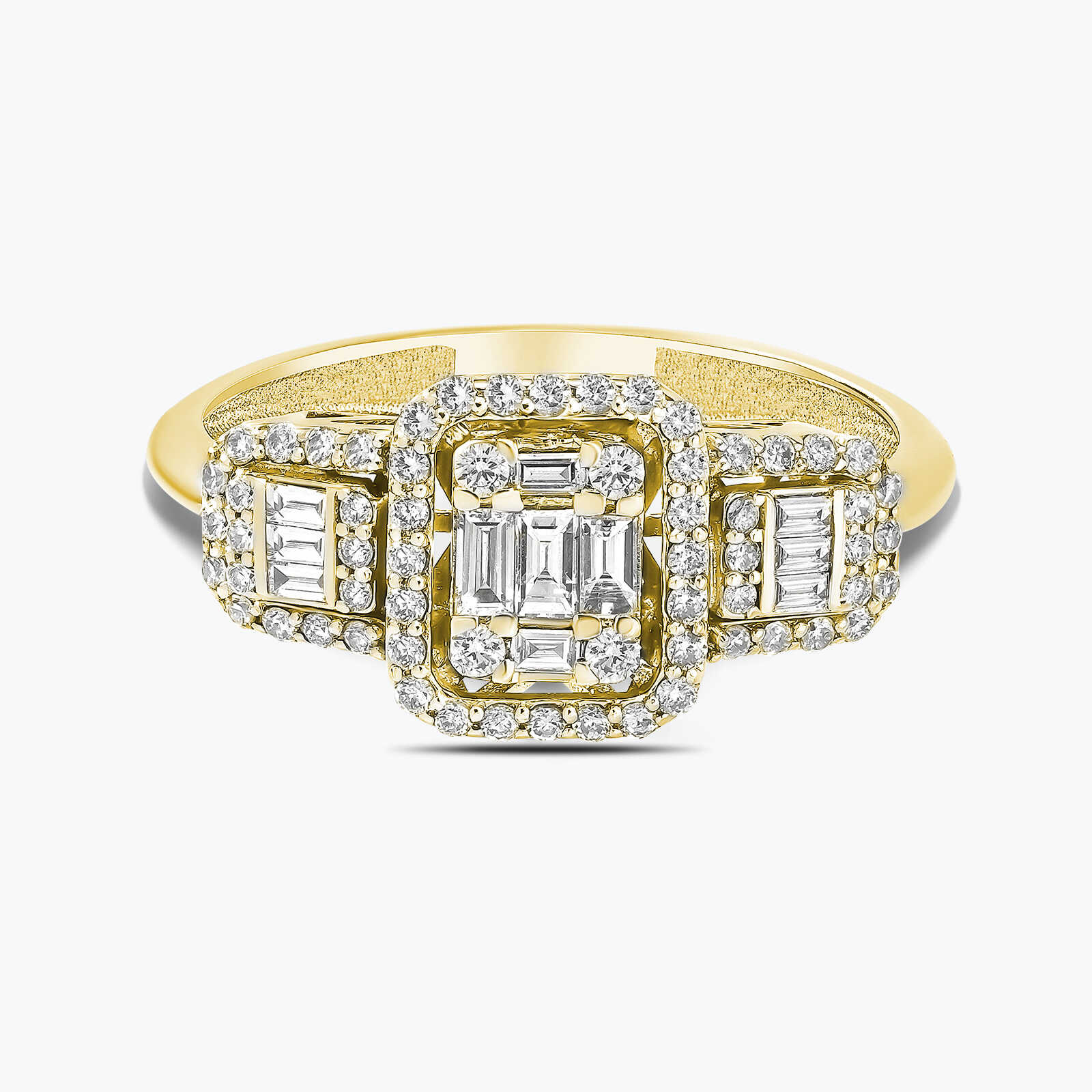 טבעת דייזי משובצת יהלומים