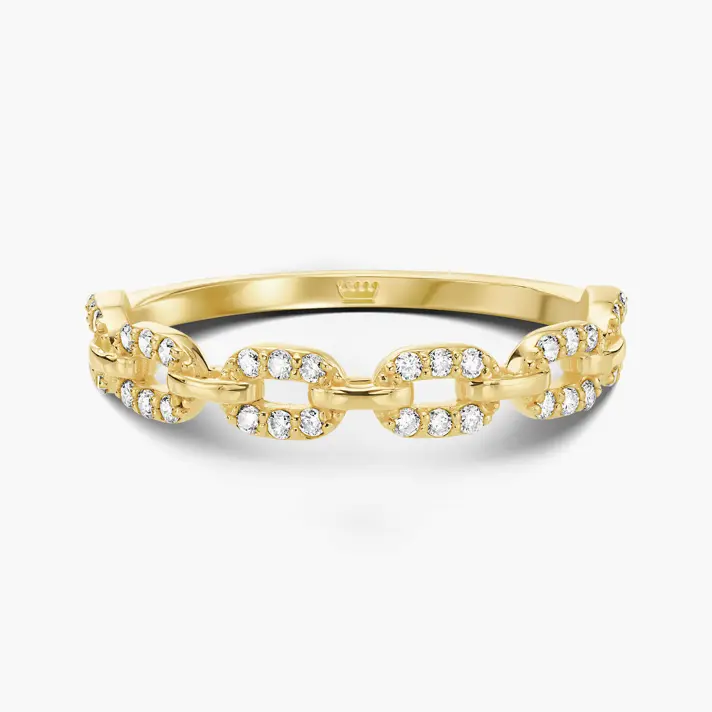 טבעת חוליות יהלומים