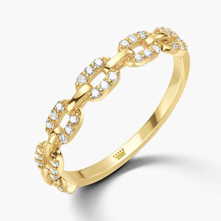 טבעת חוליות יהלומים