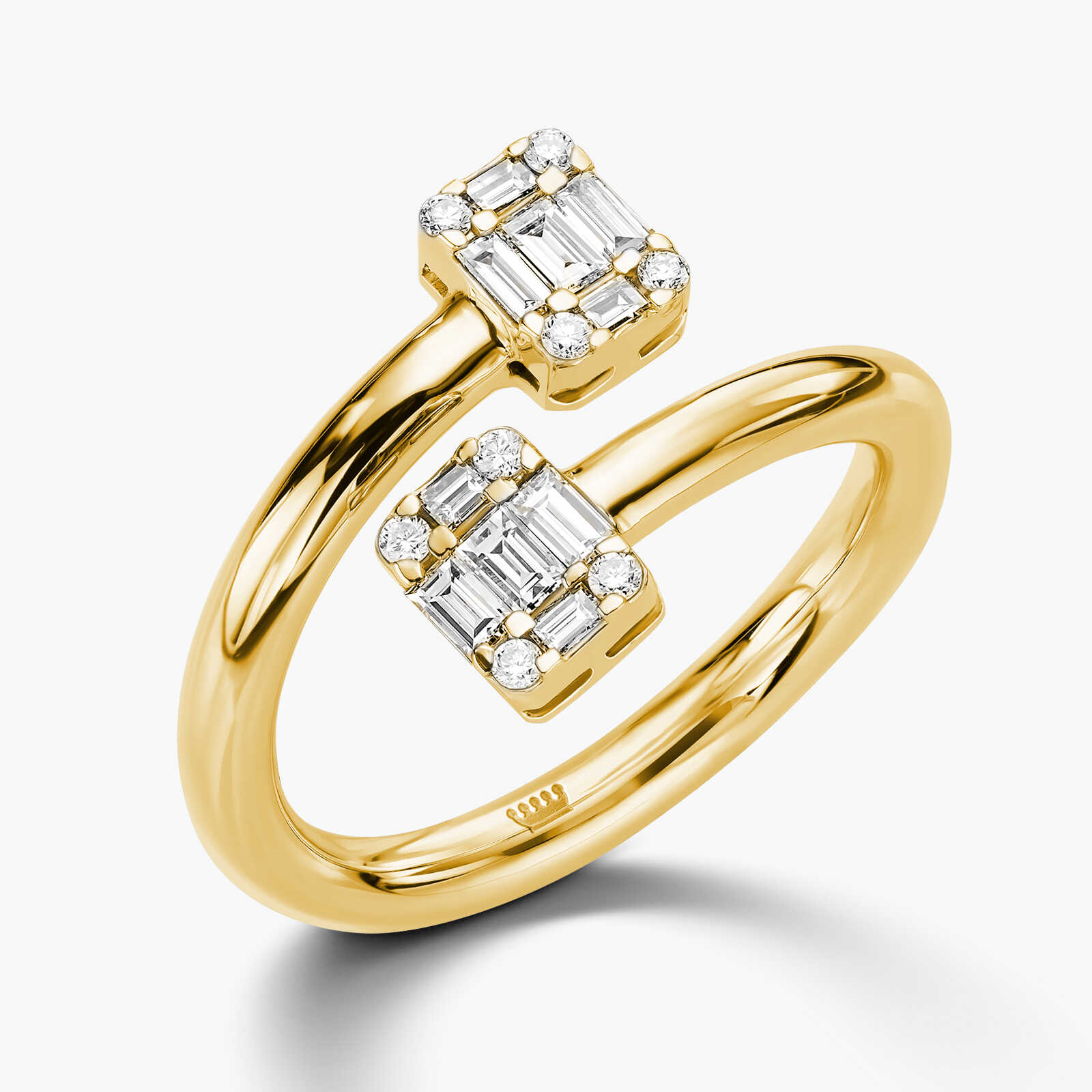 טבעת יהלומים מתלפפת