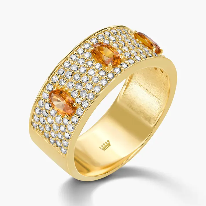 טבעת יהלומים וספירים מקולקציית ה luxury collection