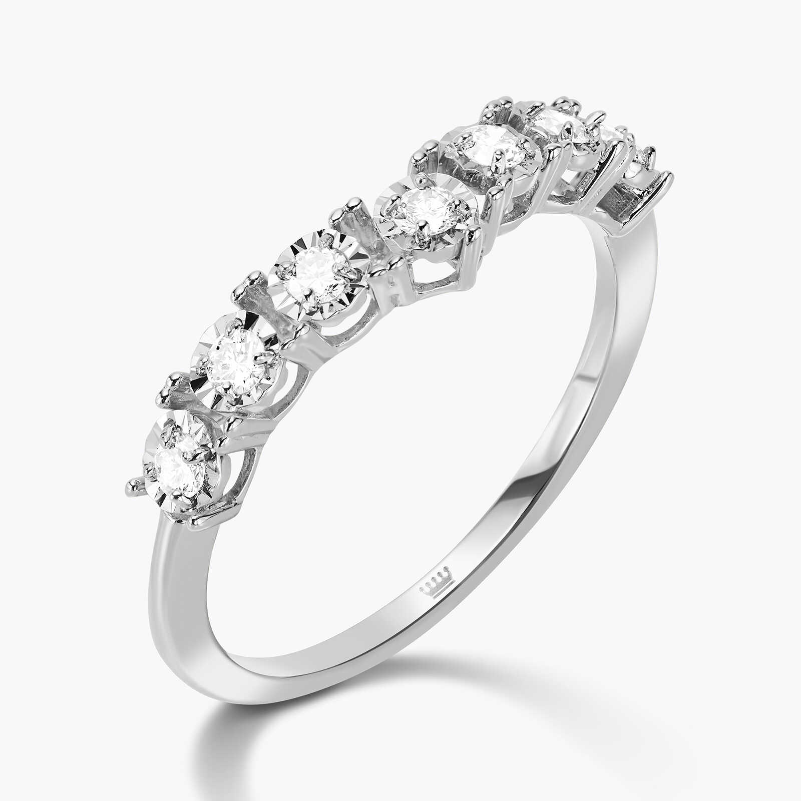 טבעת זהב משובצת יהלומים