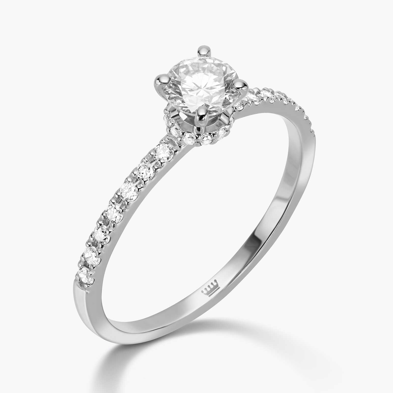 טבעת זהב משובצת יהלומים