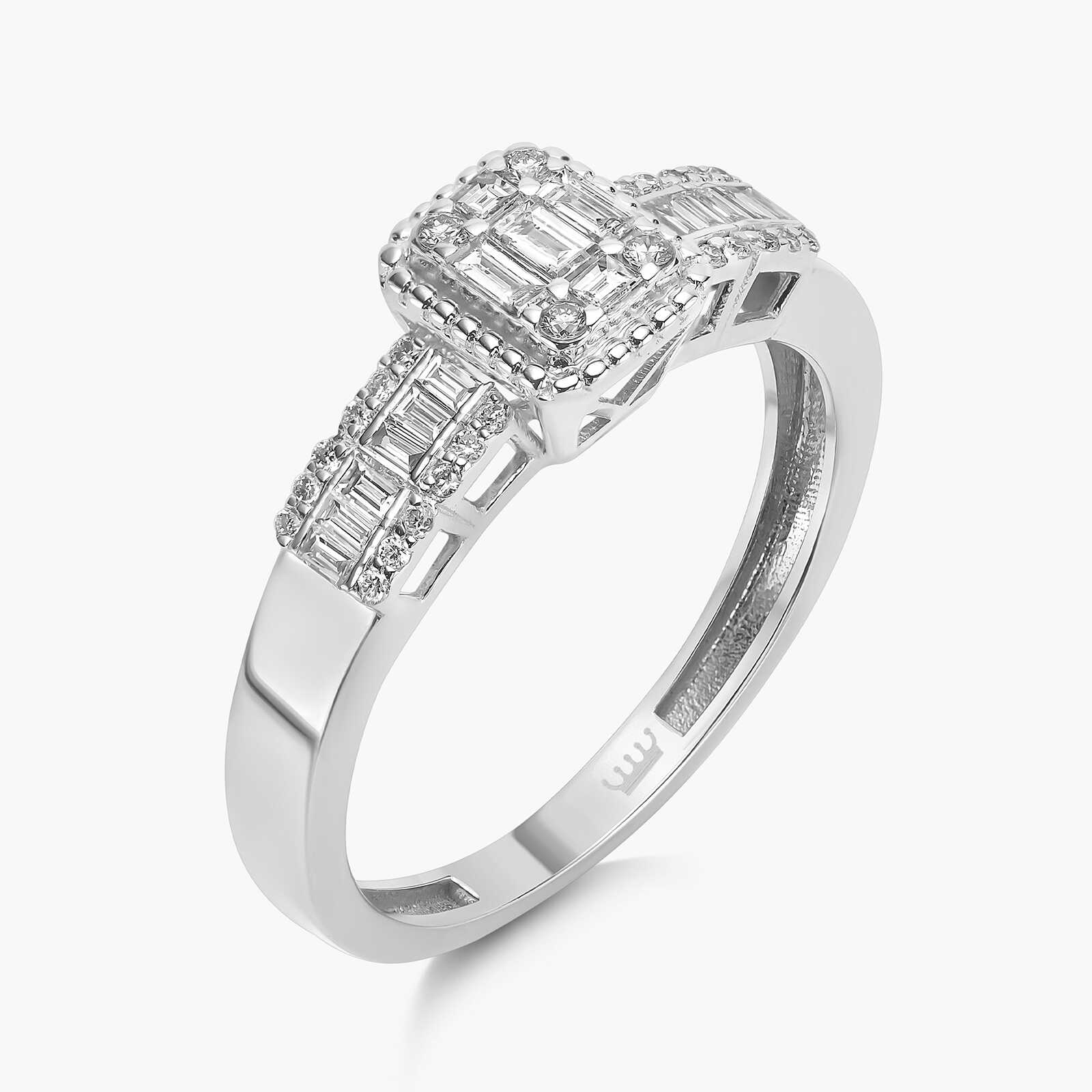 טבעת אירוסין קירה בשיבוץ יהלומים