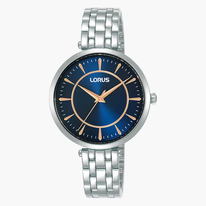 שעון LORUS עם לוח כחול עמוק