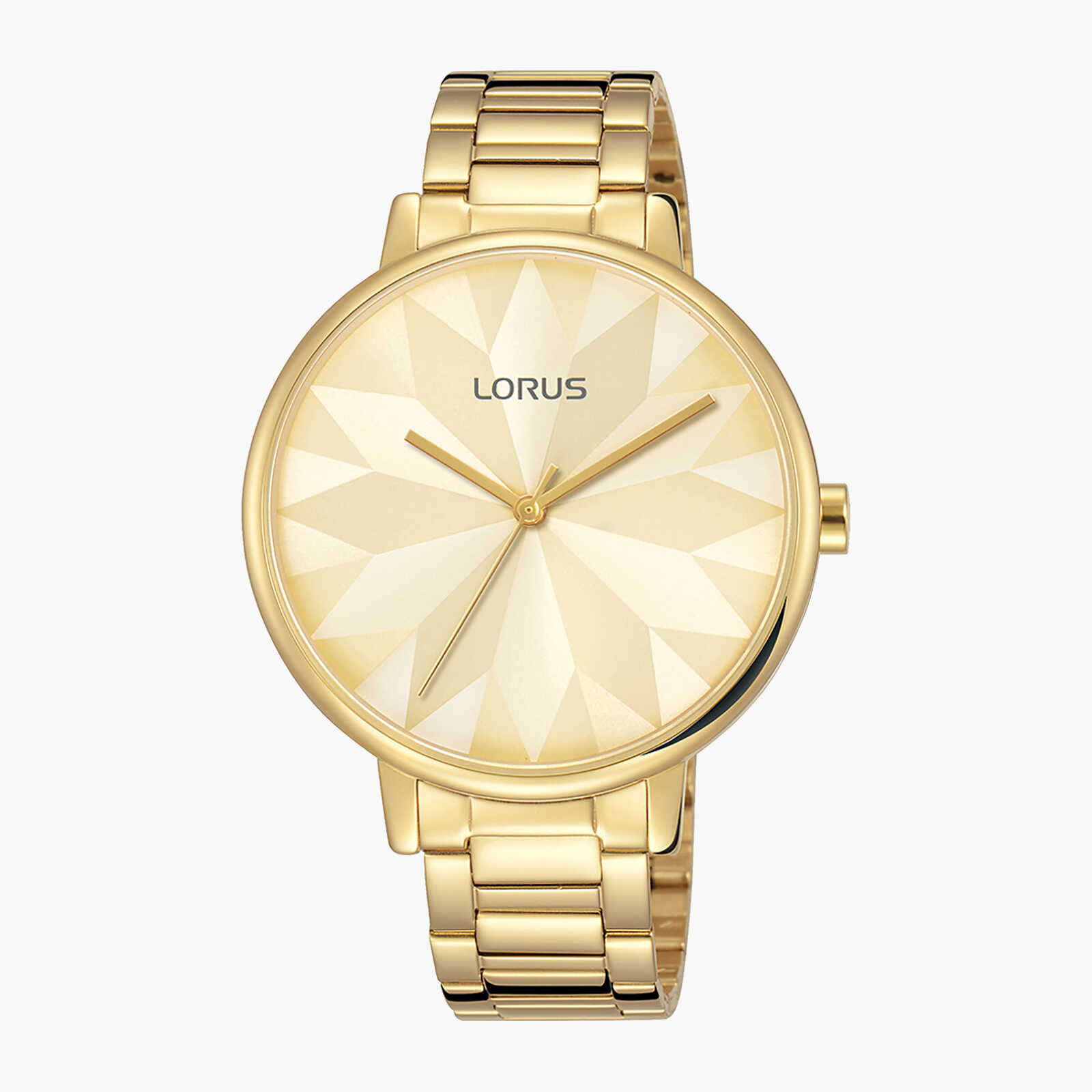 שעון lorus בדוגמת פרח מוזהב