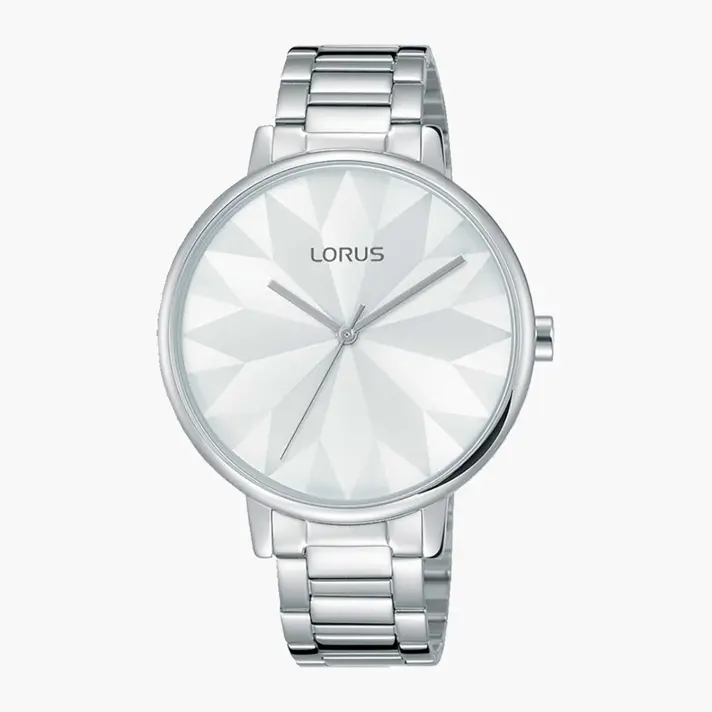 שעון lorus בדוגמת פרח כסוף