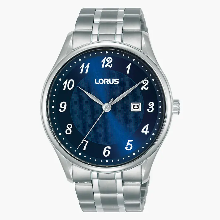 שעון LORUS לגברים עם לוח כחול