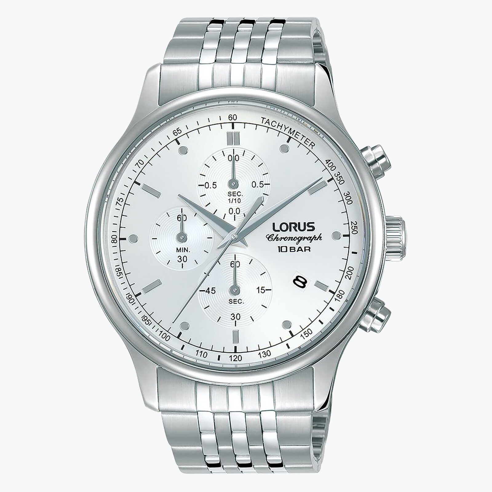 שעון lorus כרונוגרף עם לוח כסוף