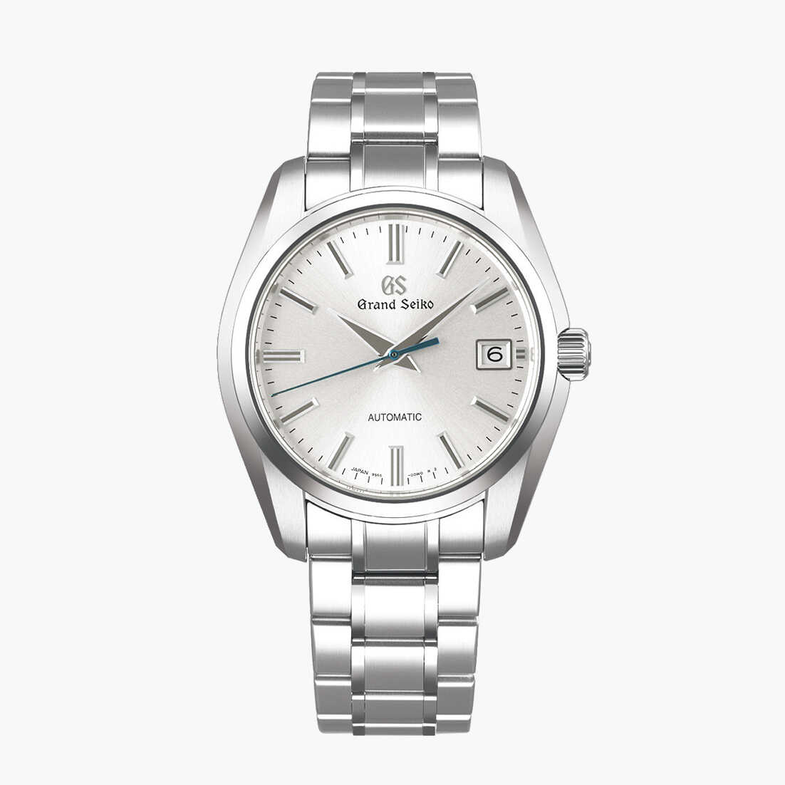 שעון  Grand Seiko אוטומטי עם לוח כסוף ומחוג כחול