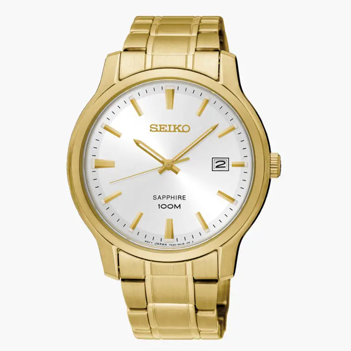 שעון SEIKO עם זכוכית ספיר ותאריכון