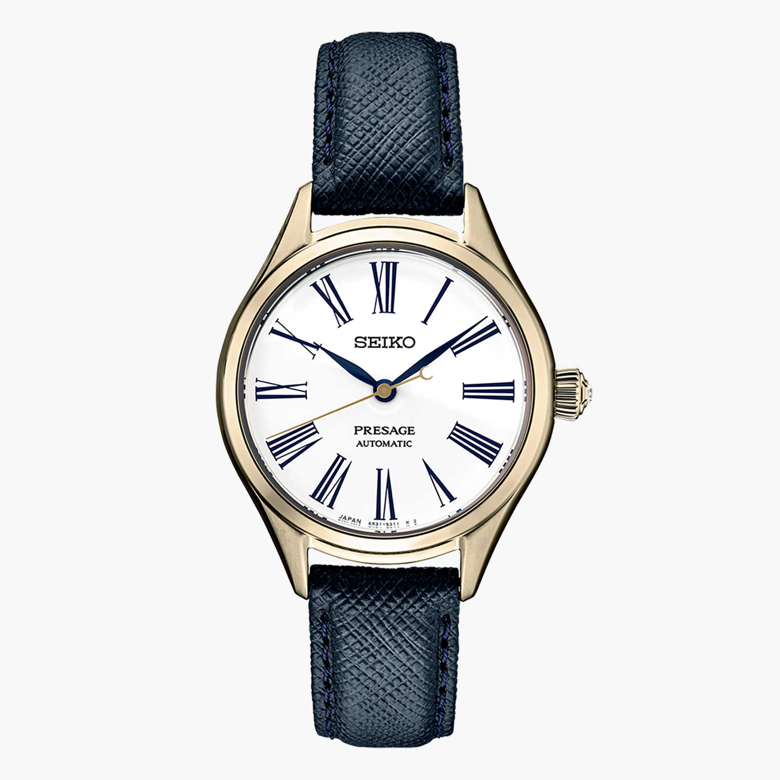 שעון seiko presage עם יהלום וזכוכית ספיר קריסטל