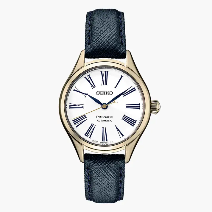 שעון seiko presage עם יהלום וזכוכית ספיר קריסטל