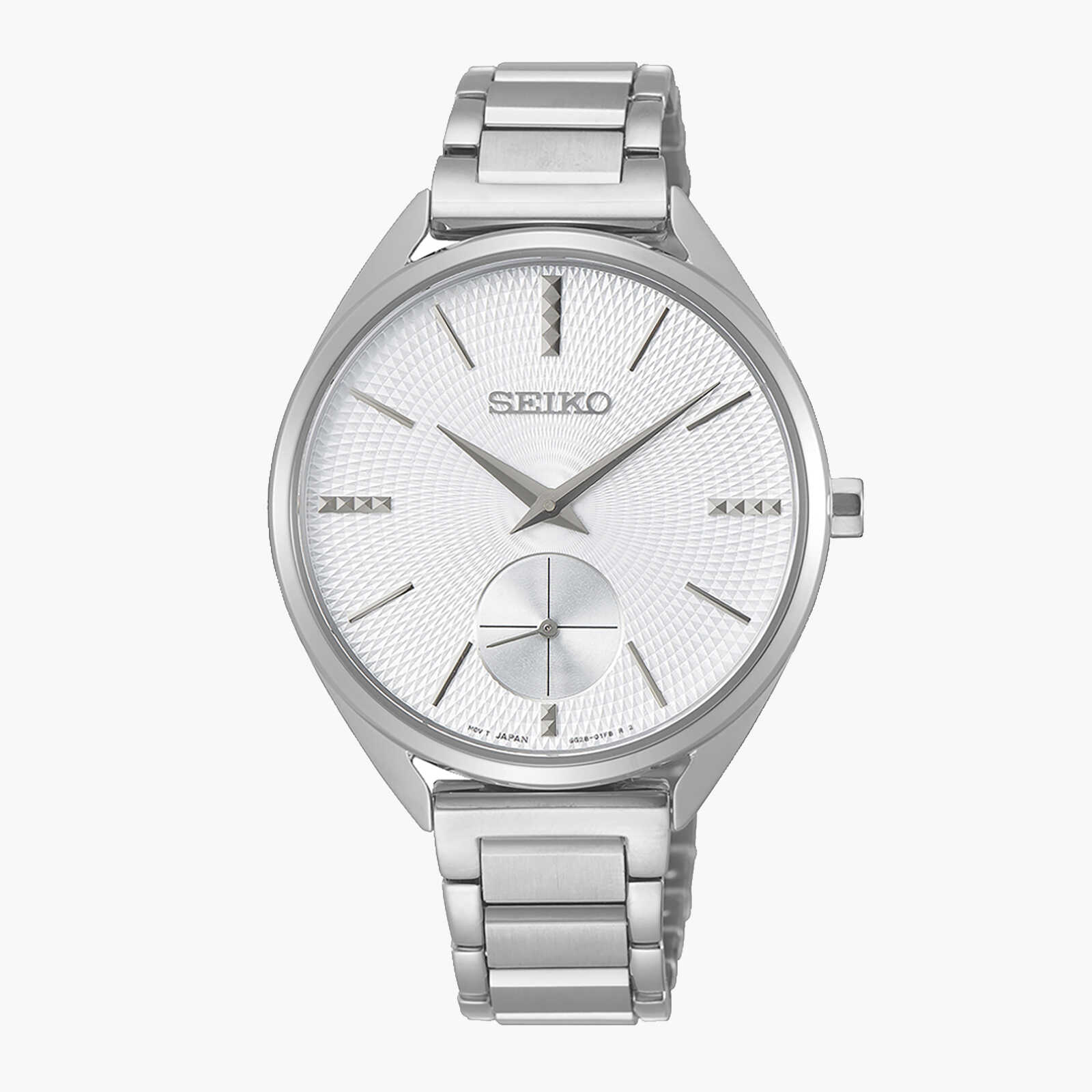 שעון SEIKO לנשים בעל לוח לבן.