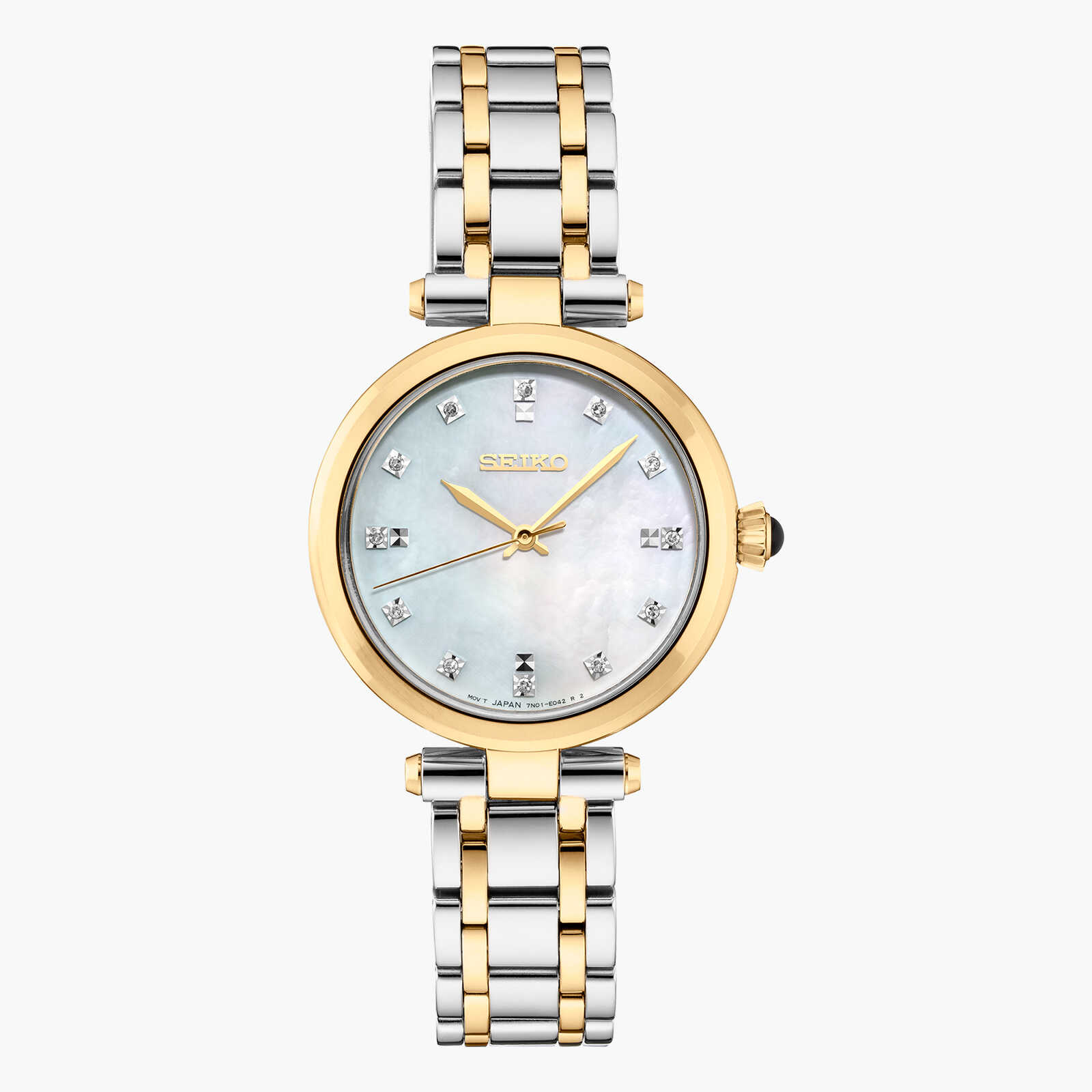 שעון SEIKO עם יהלומים וזכוכית ספיר קריסטל