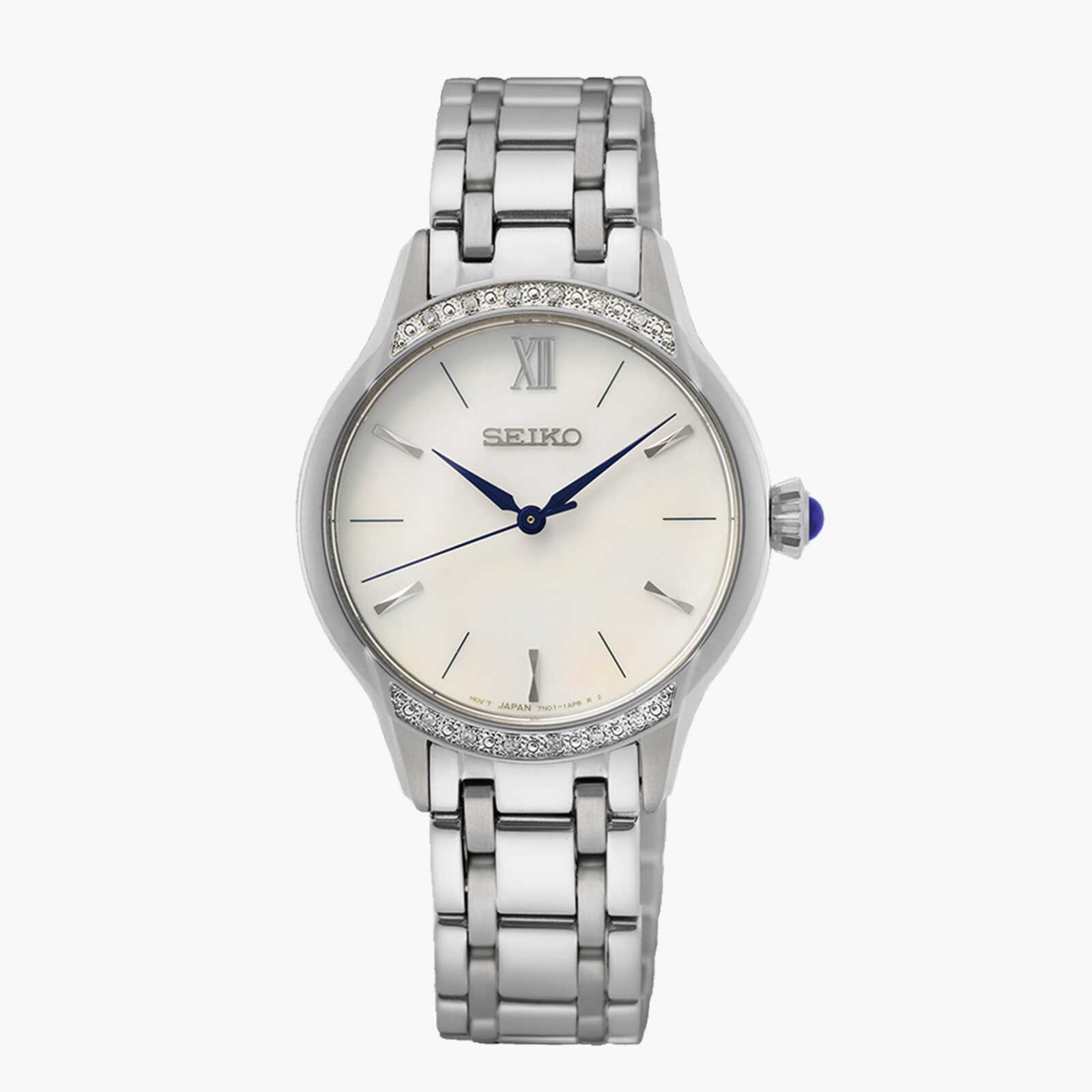 שעון SEIKO עם יהלומים וזכוכית ספיר קריסטל